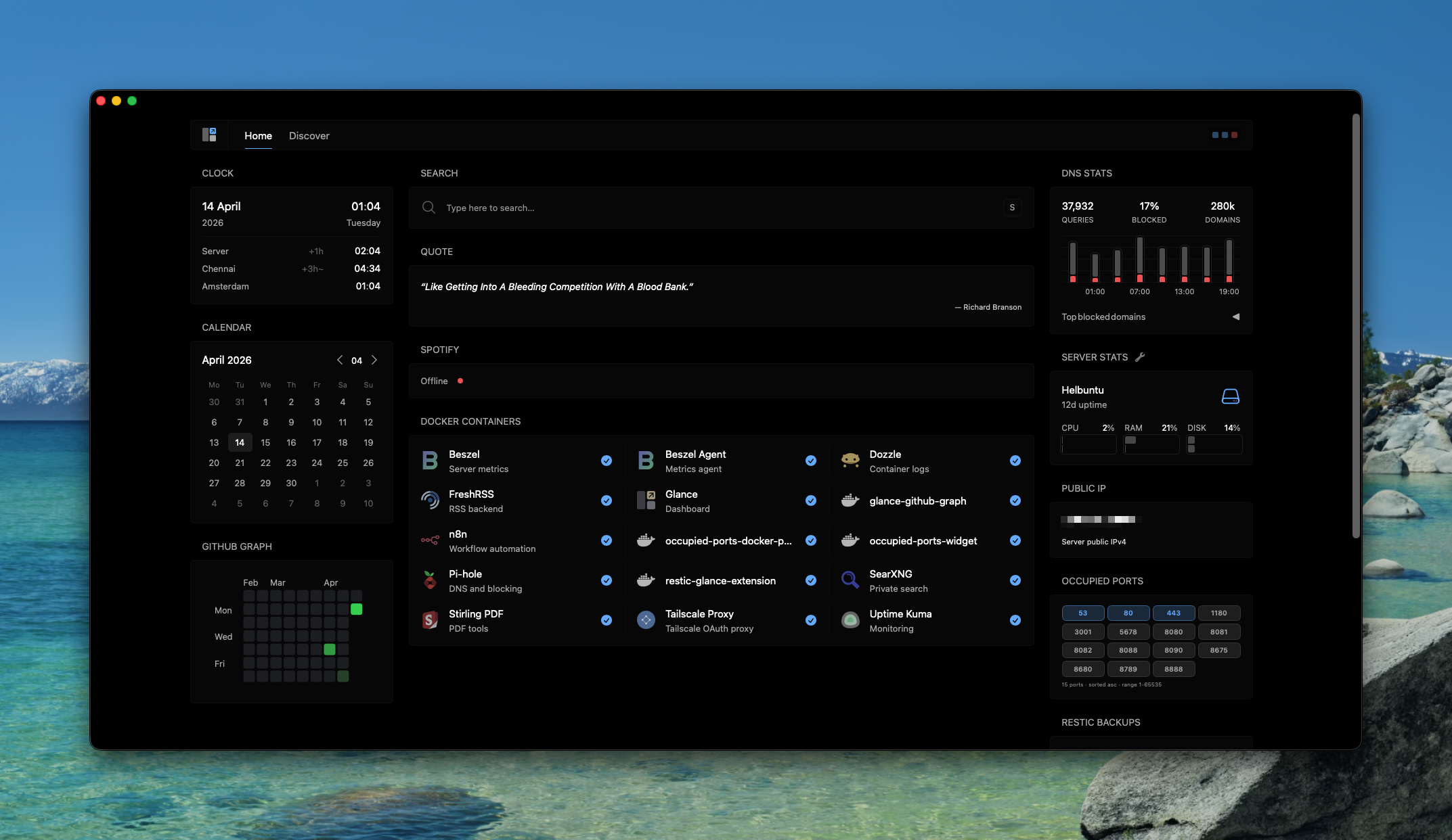 Glance Dashboard Overview